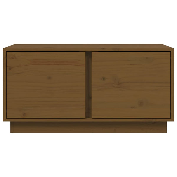 Couchtisch Honigbraun Kiefer Massivholz 80x50 cm