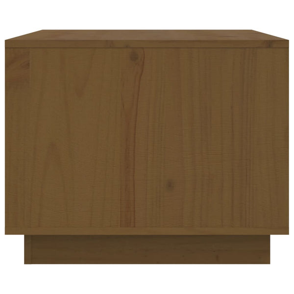 Couchtisch Honigbraun Kiefer Massivholz 80x50 cm