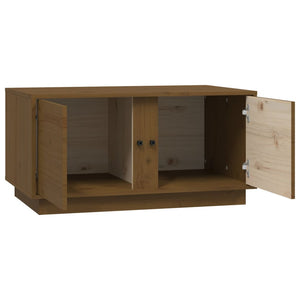 Couchtisch Honigbraun Kiefer Massivholz 80x50 cm