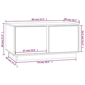 Couchtisch Honigbraun Kiefer Massivholz 80x50 cm