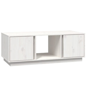 Weißer Couchtisch Kiefer Massivholz 110x50 cm