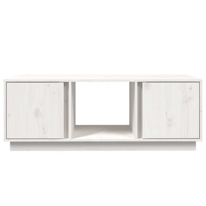Weißer Couchtisch Kiefer Massivholz 110x50 cm