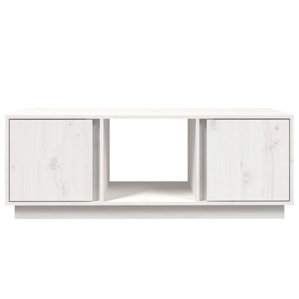 Weißer Couchtisch Kiefer Massivholz 110x50 cm