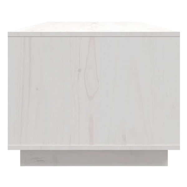 Weißer Couchtisch Kiefer Massivholz 110x50 cm