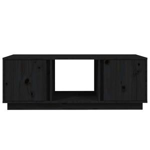 Schwarzer Couchtisch Kiefer Massivholz 110x50 cm