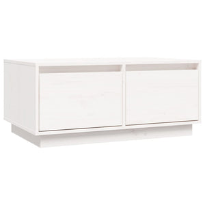 Couchtisch Weiß Kiefer Massivholz 80x50 cm