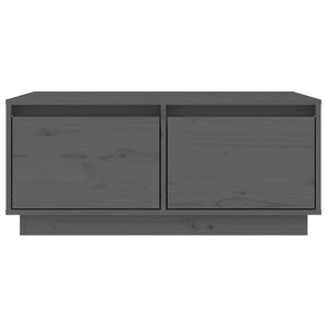 Grauer Couchtisch 80x50cm Kiefer Massivholz