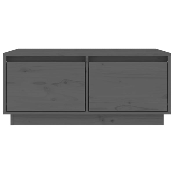 Grauer Couchtisch 80x50cm Kiefer Massivholz
