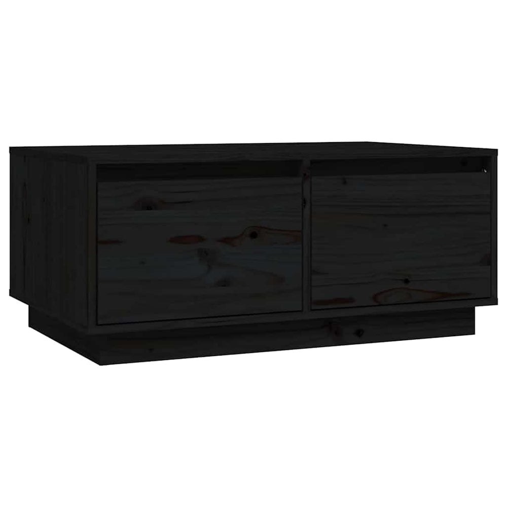 Schwarzer Couchtisch Kiefer 80x50 cm