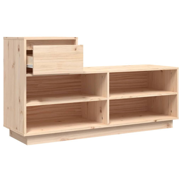 Massivholz Schuhregal Kiefer 110cm