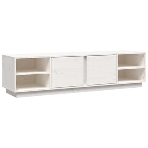 Weißer TV-Schrank 156 cm Kiefer Massivholz