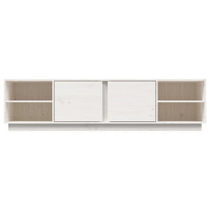 Weißer TV-Schrank 156 cm Kiefer Massivholz