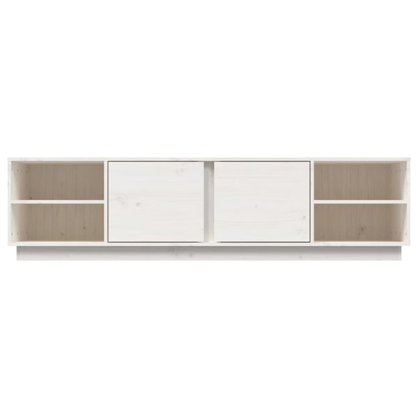 Weißer TV-Schrank 156 cm Kiefer Massivholz