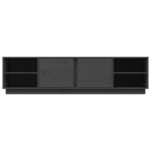 Grauer TV-Schrank 156 cm Kiefer Massivholz