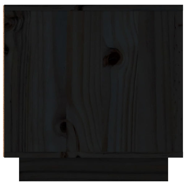 Schwarzer TV-Schrank Kiefer Massivholz 156cm
