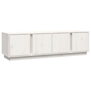 Weißer TV-Schrank Kiefer Massivholz 140 cm