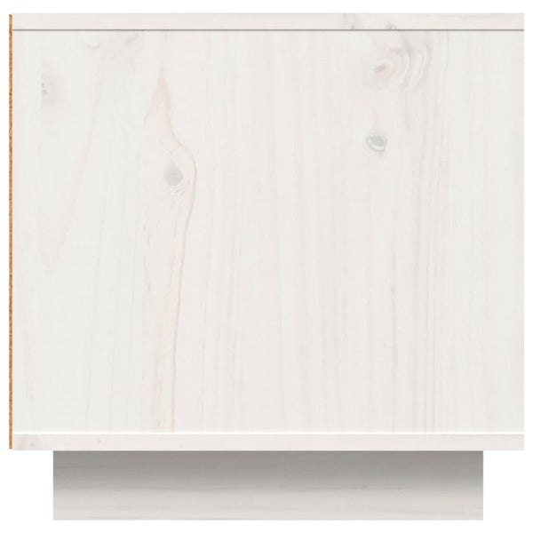 Weißer TV-Schrank Kiefer Massivholz 140 cm