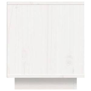 Weißer TV-Schrank Kiefer Massivholz 80 cm