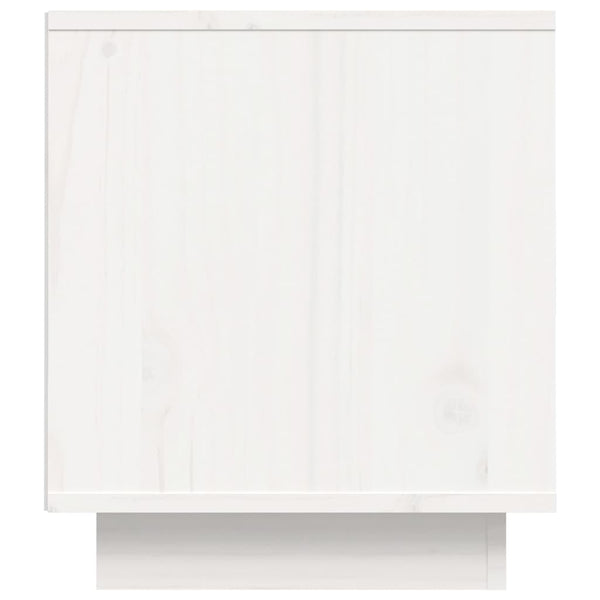 Weißer TV-Schrank Kiefer Massivholz 80 cm