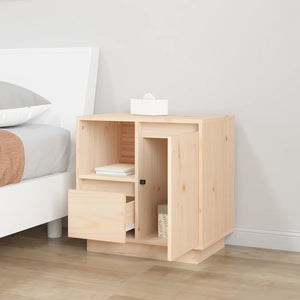Nachttische 2er Set Kiefer Massivholz 50x34x50 cm