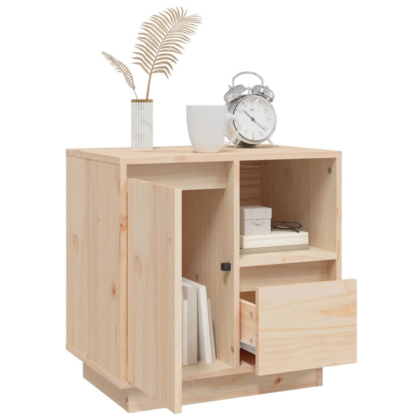 Nachttische 2er Set Kiefer Massivholz 50x34x50 cm