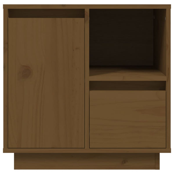 2er Set Nachttische Honigbraun Kiefer Massivholz
