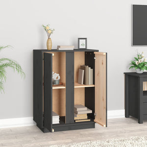 Graues Kiefer Massivholz Sideboard 60x80cm