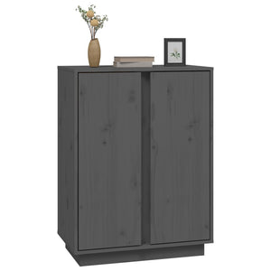 Graues Kiefer Massivholz Sideboard 60x80cm