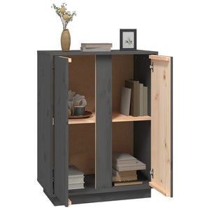 Graues Kiefer Massivholz Sideboard 60x80cm