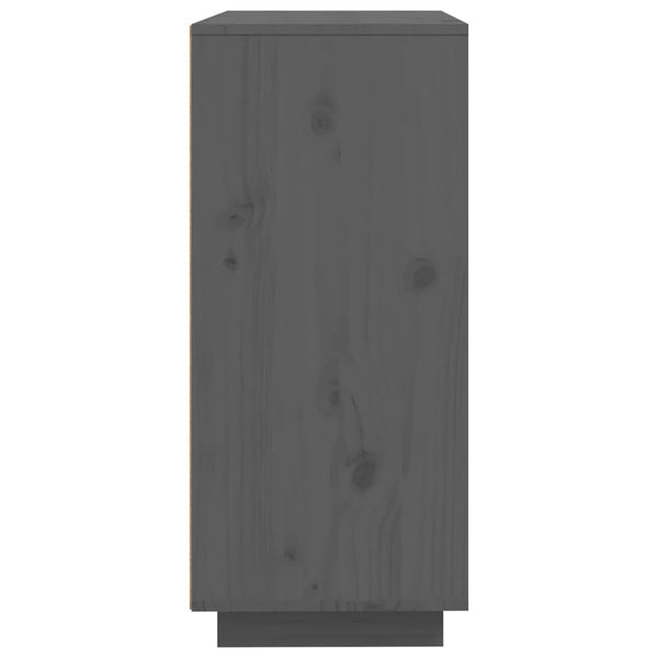 Graues Kiefer Massivholz Sideboard 60x80cm