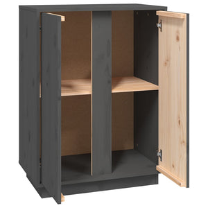 Graues Kiefer Massivholz Sideboard 60x80cm