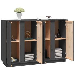 Graues Kiefer Massivholz Sideboard 120cm