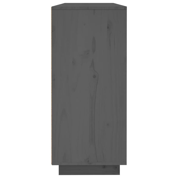 Graues Kiefer Massivholz Sideboard 120cm