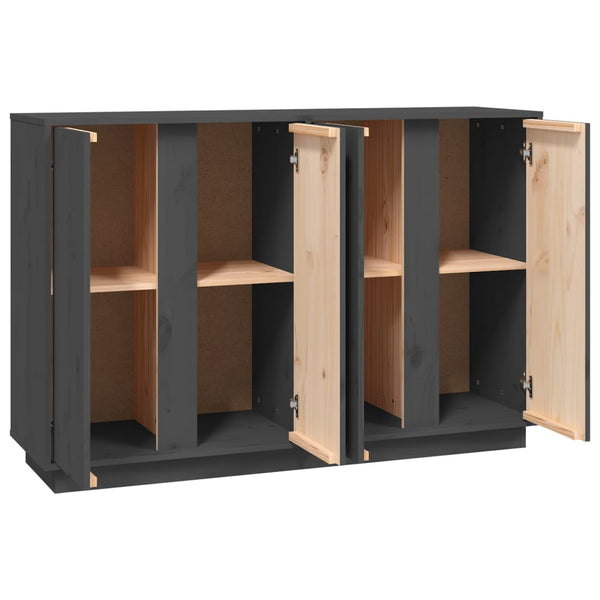 Graues Kiefer Massivholz Sideboard 120cm