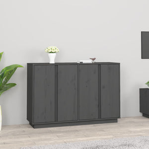 Graues Kiefer Massivholz Sideboard 120cm