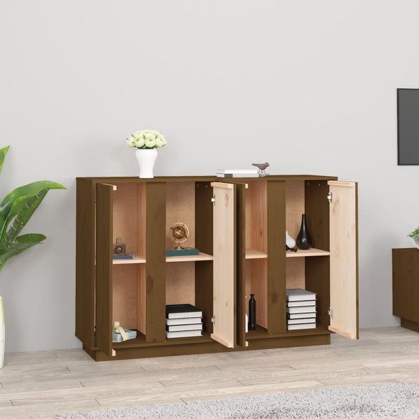 Sideboard Honigbraun 120 cm Kiefer Massivholz