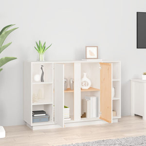 Sideboard Weiß 120 cm Kiefer Massivholz