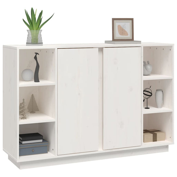 Sideboard Weiß 120 cm Kiefer Massivholz