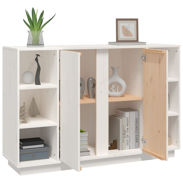 Sideboard Weiß 120 cm Kiefer Massivholz
