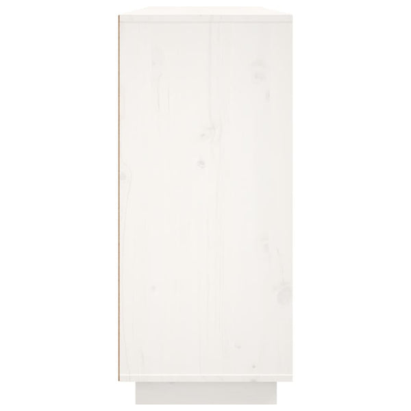 Sideboard Weiß 120 cm Kiefer Massivholz