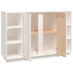 Sideboard Weiß 120 cm Kiefer Massivholz