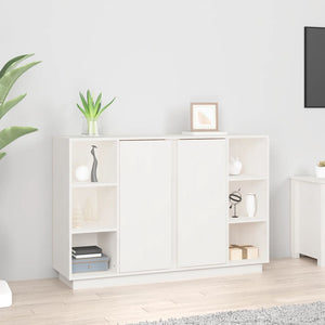 Sideboard Weiß 120 cm Kiefer Massivholz