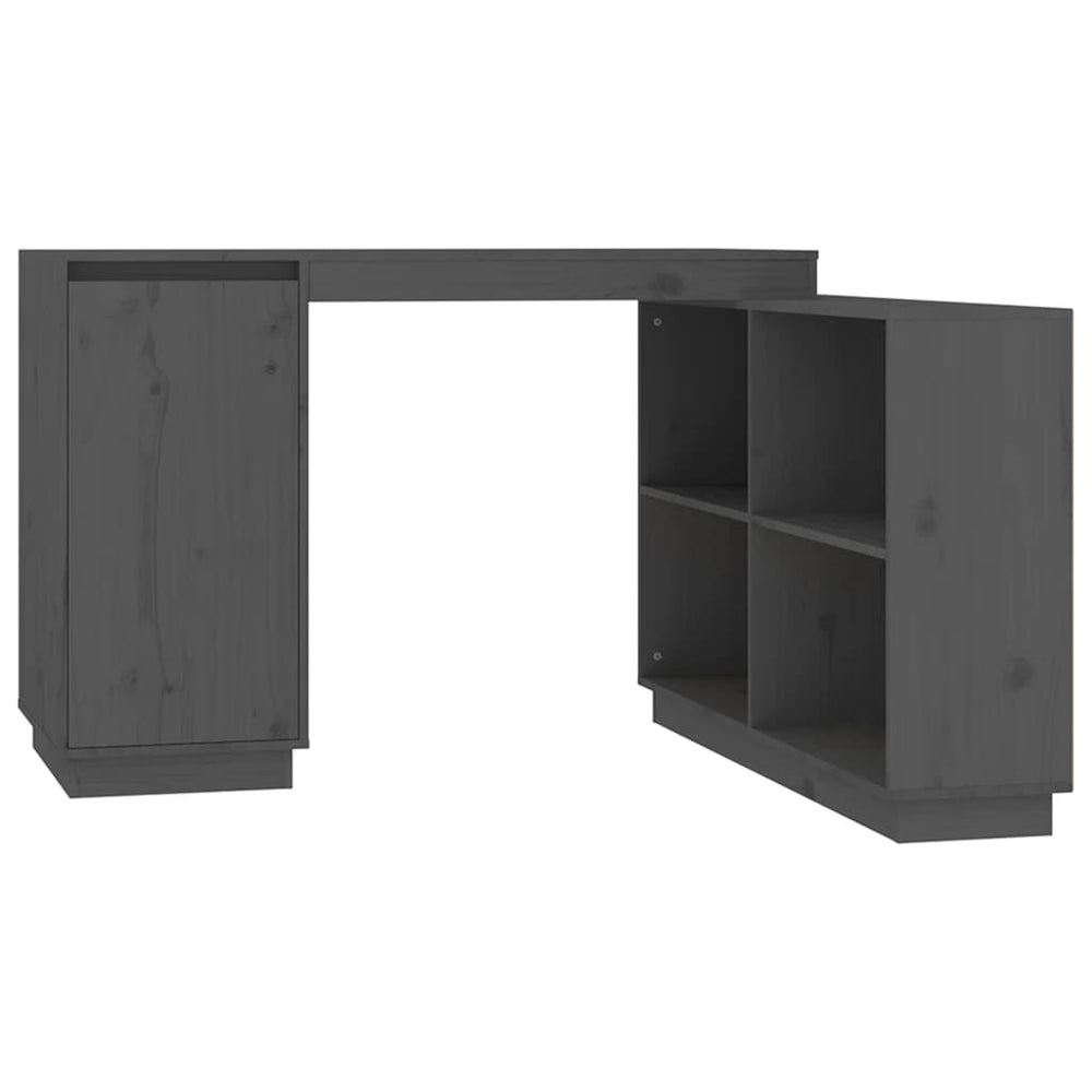 Grauer Kiefer Massivholz Schreibtisch 110x50 cm