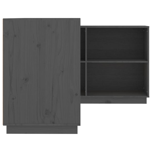 Grauer Kiefer Massivholz Schreibtisch 110x50 cm