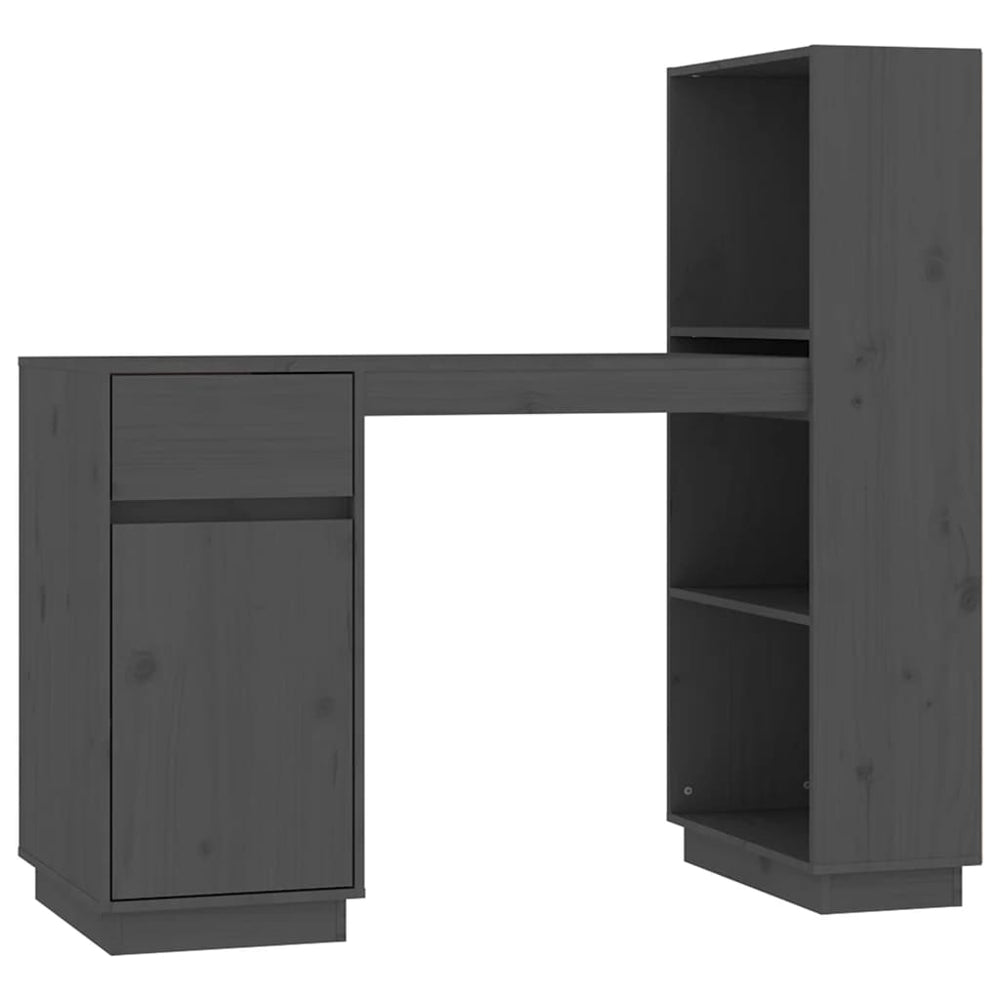 Grauer Kiefer Massivholz Schreibtisch 110 cm