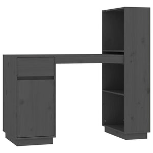 Grauer Kiefer Massivholz Schreibtisch 110 cm