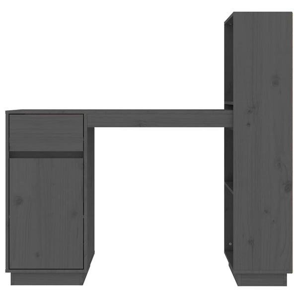 Grauer Kiefer Massivholz Schreibtisch 110 cm