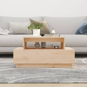 Massivholz Couchtisch Kiefer 80x55 cm