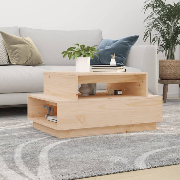 Massivholz Couchtisch Kiefer 80x55 cm