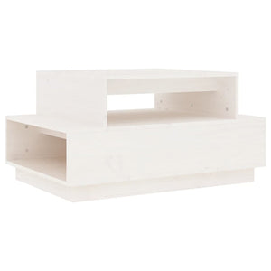 Couchtisch Weiß Kiefer Massivholz 80x55 cm